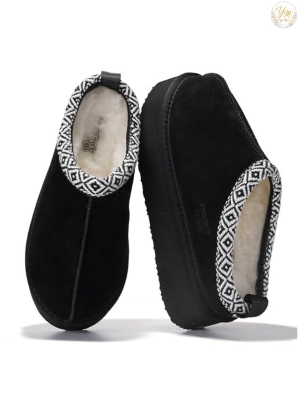 Genuine Leather Platform Slippers Women Memory Foam Cozy Indoor Outdoor